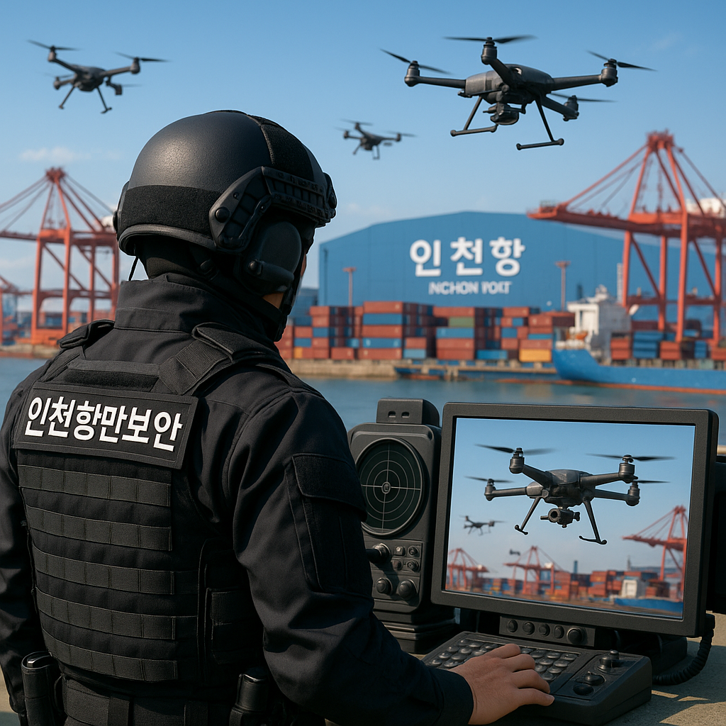 인천항, 드론 테러 대응 위한 안티드론 시스템 본격 가동 준비