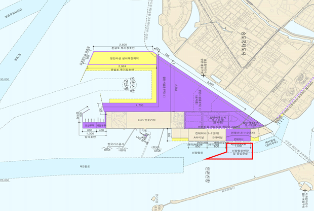 인천신항 1-2단계 컨테이너부두 전면 항로 준설 완료